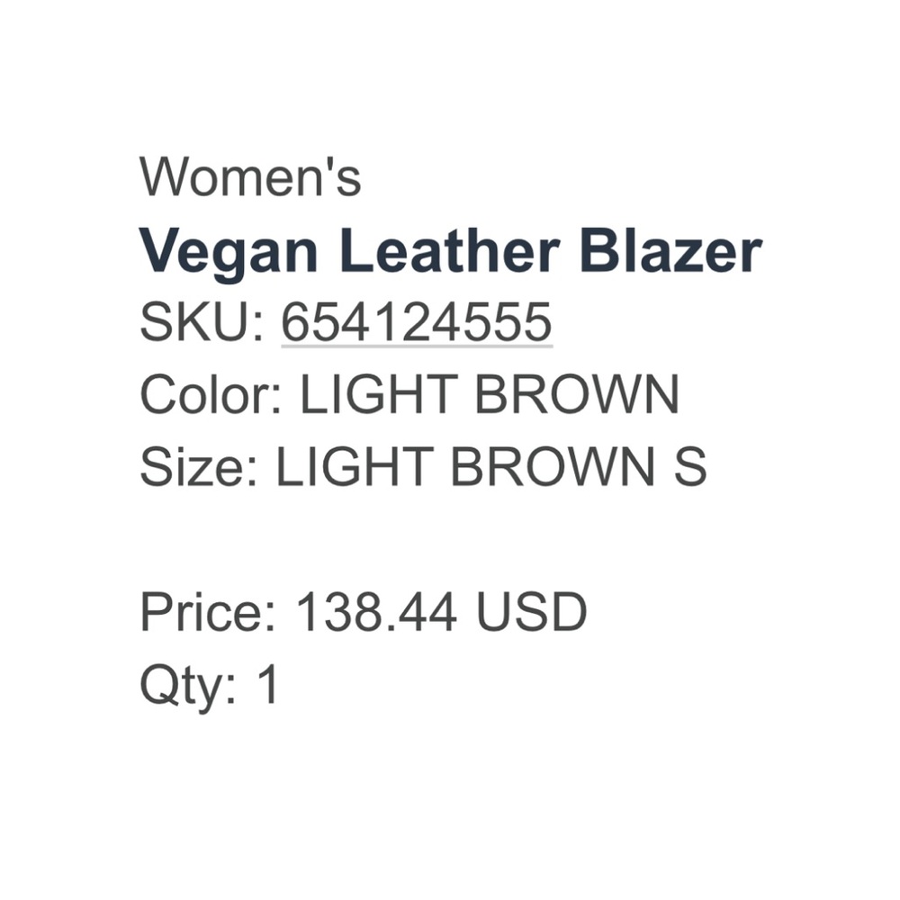 Abercrombie & Fitch Women's Tan Vegan Leather Blazer - Picture 9 of 9